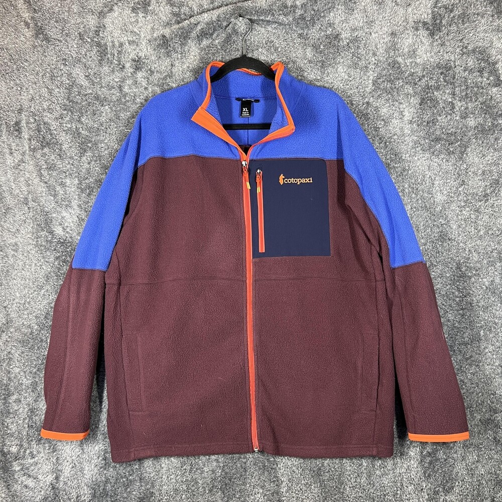 Cotopaxi Fleece Jacket Mens XL Red Blue Colorblock Full Zip Hiking Outdoor